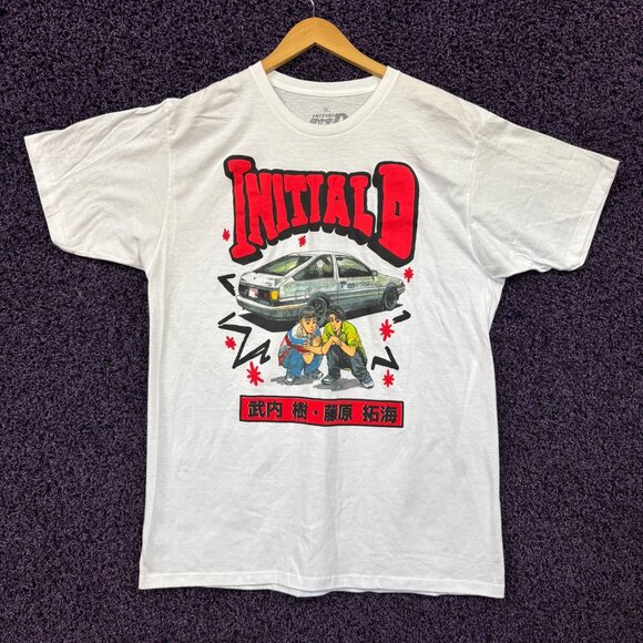 Initial D Takumi Fujiwaras Car Street Racer Anime T-Shirt XL - Picture 1 of 4